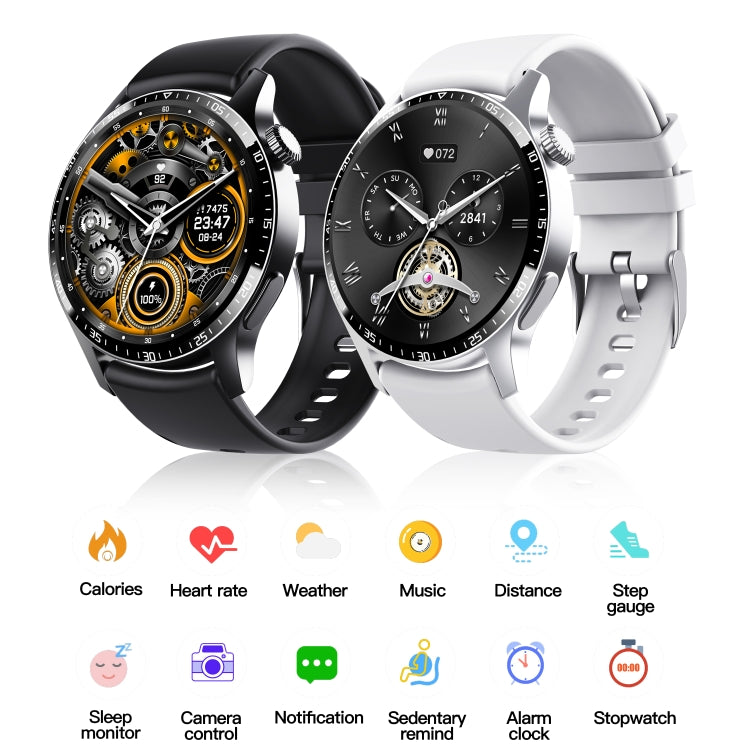 F207 Smart Watch 1.35-Inch Narrow Edge Screen Supports Bluetooth Calls / 24H Health Monitoring / 150+ Sports Modes, Color: Black Brown Leather - Smart Watches by buy2fix | Online Shopping UK | buy2fix