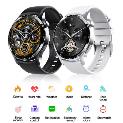 F207 Smart Watch 1.35-Inch Narrow Edge Screen Supports Bluetooth Calls / 24H Health Monitoring / 150+ Sports Modes, Color: Silver 3-Beads Steel - Smart Watches by buy2fix | Online Shopping UK | buy2fix