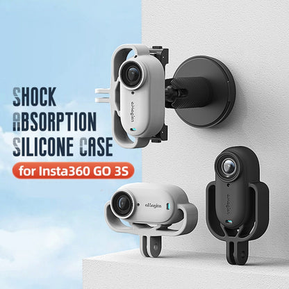 For Insta360 GO 3S Camera aMagisn Silicone Cover Shock-absorbing Protective Case(Horizontal Black) - Case & Bags by aMagisn | Online Shopping UK | buy2fix