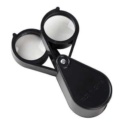 Handheld Portable 30mm Double Open 10X HD Folding Magnifier - Hand Held Style by buy2fix | Online Shopping UK | buy2fix