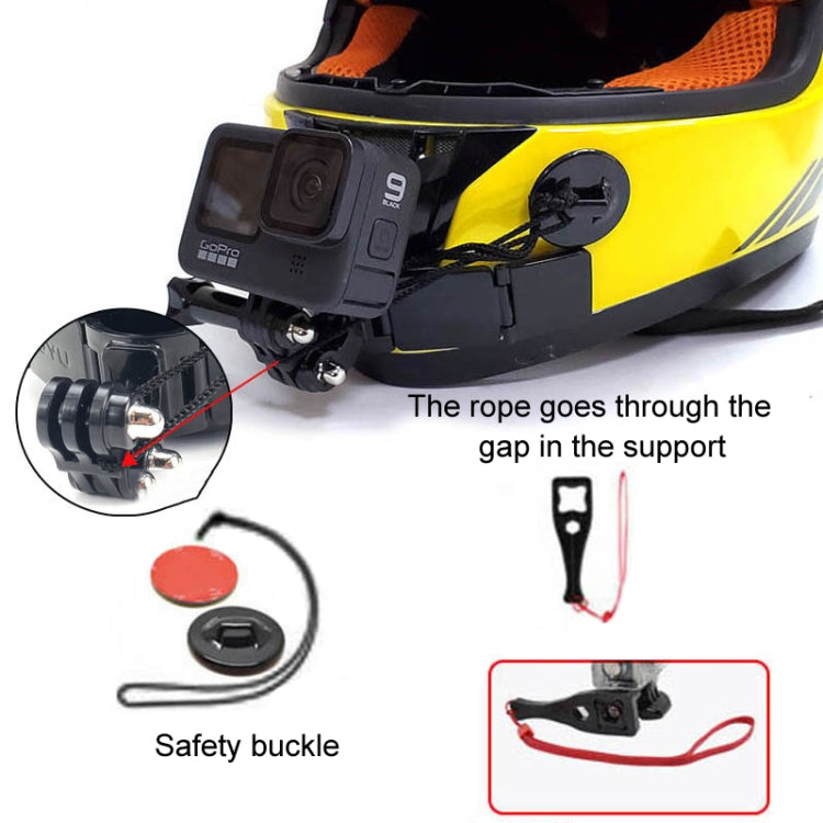 TUYU Motorcycle Integrated Hinged Helmet Chin Sports Camera Mounting Bracket, Style: With 2 Stickers - Helmet Mount by TUYU | Online Shopping UK | buy2fix