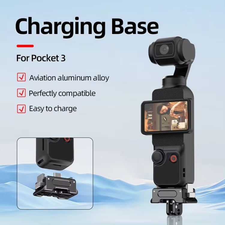 For DJI OSMO Pocket 3 Camera Charging Base Quick Release Mount Adapter With 1/4 Inch Hole, Spec: With Tripod - Mount & Holder by buy2fix | Online Shopping UK | buy2fix