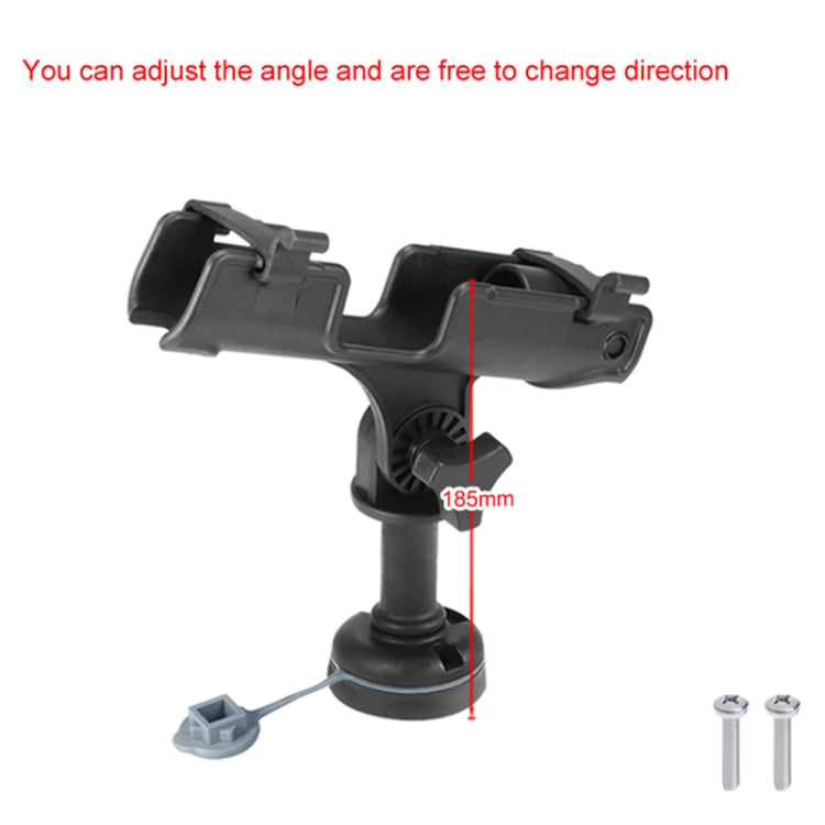 Marine 360 Degree Adjustable Plastic Fishing Rod Holder(With Round Mounting Base) - Marine Accessories & Parts by buy2fix | Online Shopping UK | buy2fix