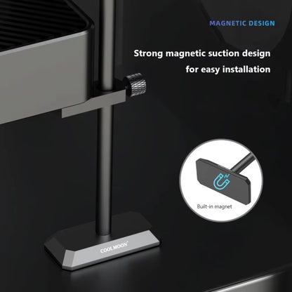 COOLMOON GH260 Desktop Computer Vertical Mounted Graphics Card Protection Shelf Metal Rod Magnetic Support Bracket, Color: GH260 Silver - Caddies & Enclosures by COOLMOON | Online Shopping UK | buy2fix