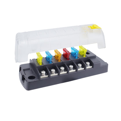 6-Way Plug-In Insulated Cover Fuse Box For Cars Yachts, Set: Enhanced Version B - Fuse by buy2fix | Online Shopping UK | buy2fix