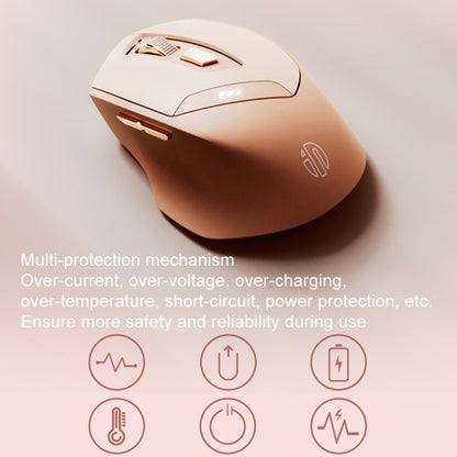 Inphic DR8 2.4G Wireless + Bluetooth 5.0/4.0 Tri-mode Charging Mute Office Gaming Computer Mouse(Milk Tea Color) - Wireless Mice by Inphic | Online Shopping UK | buy2fix