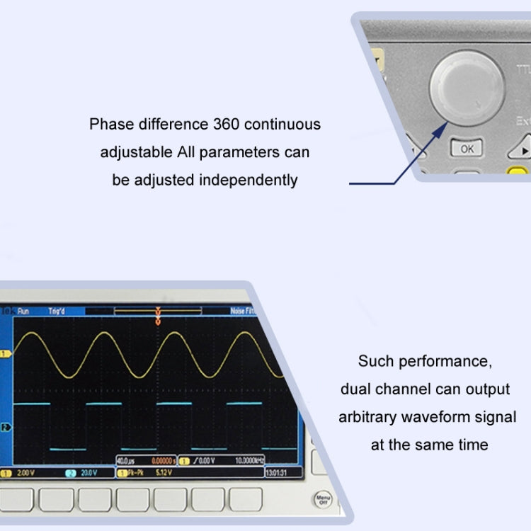 JUNTEK Programmable Dual-Channel DDS Function Arbitrary Waveform Signal Generator, Frequency: 30MHz(EU Plug) - Other Tester Tool by buy2fix | Online Shopping UK | buy2fix