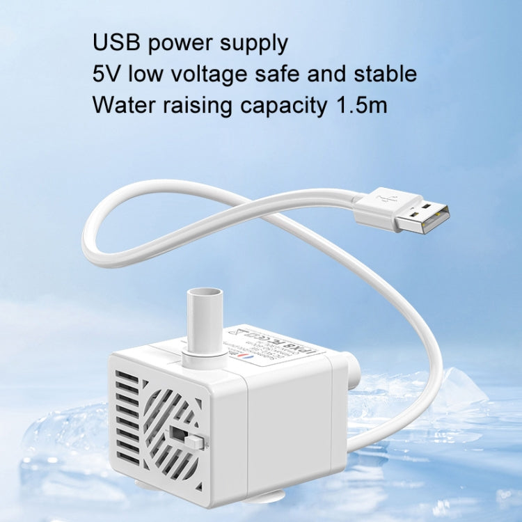 Innovator Group USB Pet Water Dispenser Pump 5V Mute Micro Brushless DC Water Pump Automatic Drainage+2m Pipe - Pumps by Innovator Group | Online Shopping UK | buy2fix