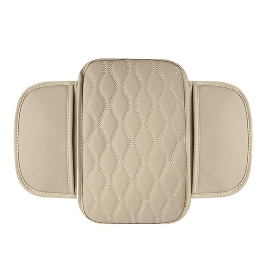 Car Armrest Box Leather Storage Heightening Pad(Beige) - Stowing Tidying by buy2fix | Online Shopping UK | buy2fix