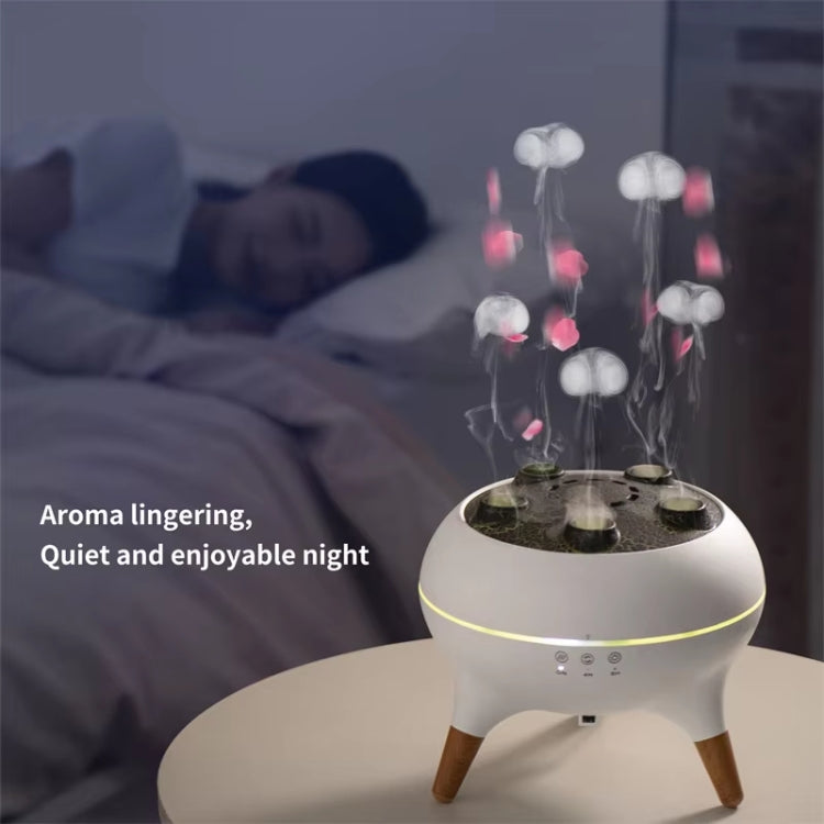 Dynamic Multi-Spray Aromatherapy Diffuser With Colorful Lights Remote Control Humidifier EU Plug(V80 Spit Circle Upgrade Model) - Air Purifiers & Accessories by buy2fix | Online Shopping UK | buy2fix