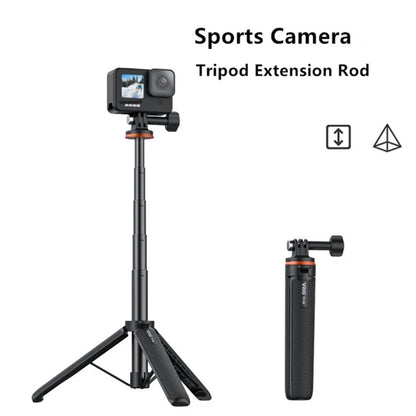 VRIG Action Camera Tripod Selfie Stick 17-51cm Adjustable Extension Pole for Insta360 / DJI Action / GoPro HERO - Extendable Pole by VRIG | Online Shopping UK | buy2fix