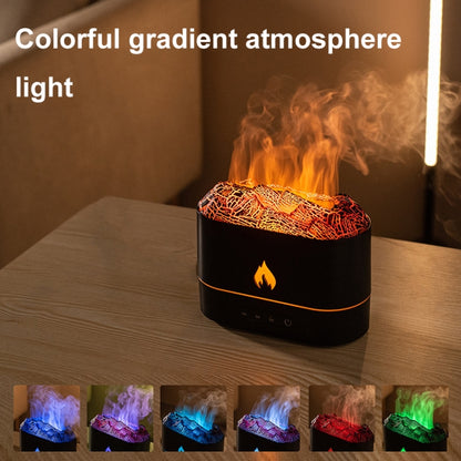 HX853B USB Plug-In Colorful Flame Lighting Effect Aromatherapy Humidifier(White) - Air Purifiers & Accessories by buy2fix | Online Shopping UK | buy2fix