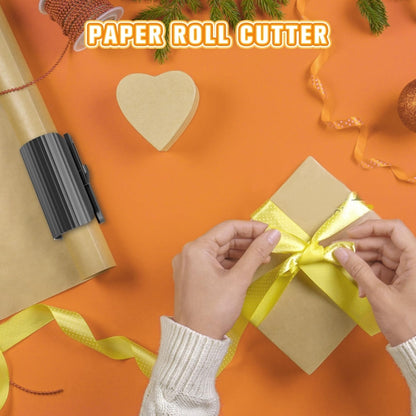 Wrapping Paper Cutter Rolled Paper Cutting Device For Holiday Wrapping Paper(Black) - Tools by buy2fix | Online Shopping UK | buy2fix