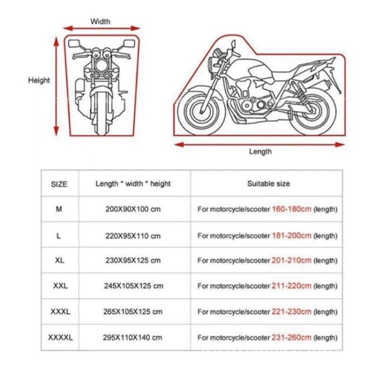 Motorcycle Rain Sun Protection Cover Oxford Cloth Dustproof With Anti-theft Buckle, Size: XL - Raincoat by buy2fix | Online Shopping UK | buy2fix