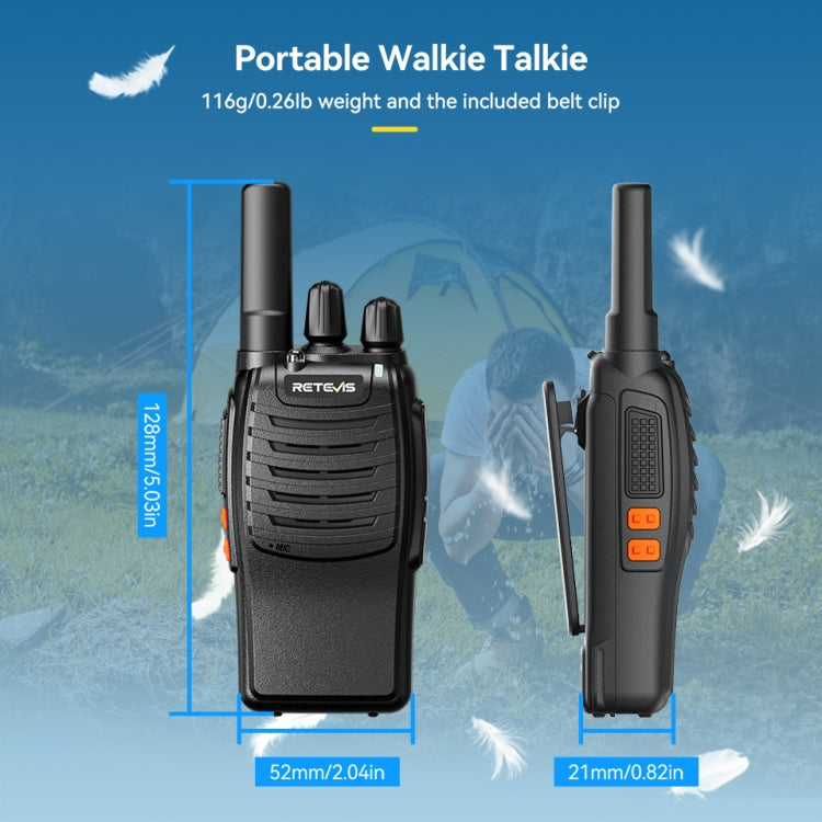 RETEVIS H777 1pair 16 Channels Compact Portable Handheld Walkie Talkie With Charging Base, Style: PMR - Handheld Walkie Talkie by RETEVIS | Online Shopping UK | buy2fix