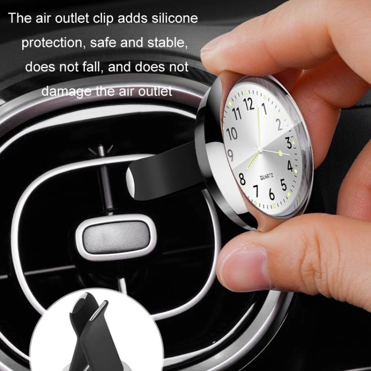 Car Digital Electronic Quartz Luminous Clock, Color: Ruby Blue+Air Outlet Clip - Clocks & Car Meters by buy2fix | Online Shopping UK | buy2fix