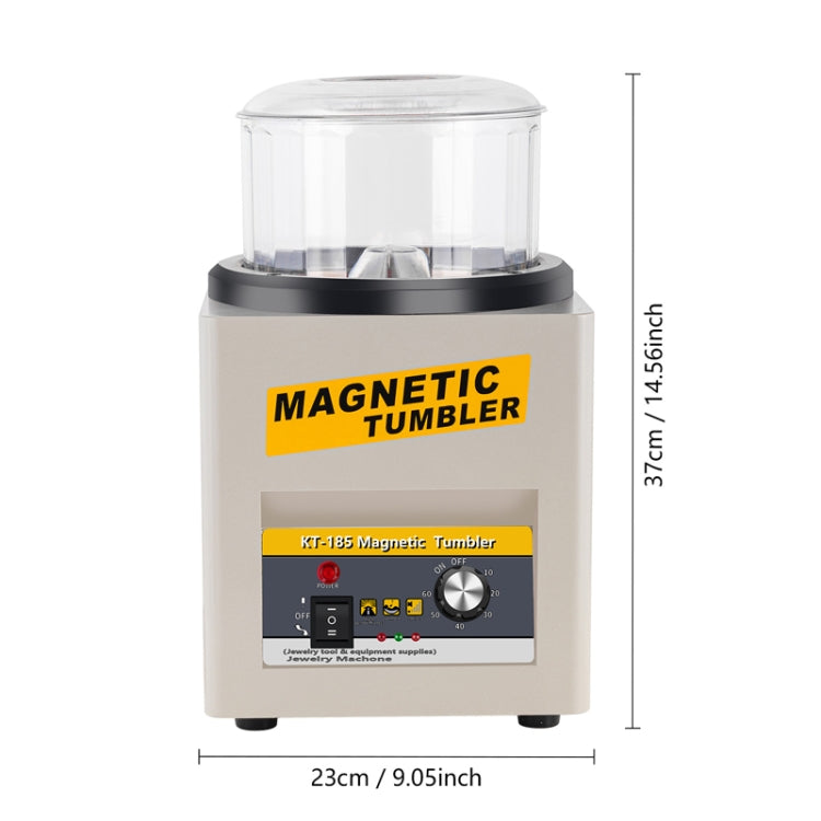 KT-185 Magnetic Polishing Tumbler Stainless Steel Deburring And Polishing Machine, EU Plug(Black) - Polishing Repair by buy2fix | Online Shopping UK | buy2fix