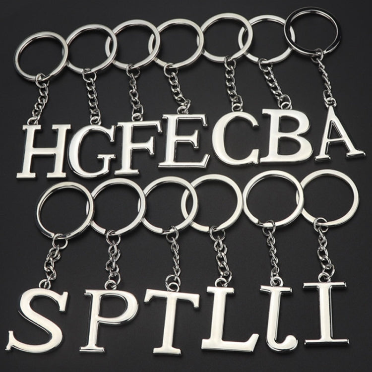 Double-Sided Three-Dimensional Plating Alphabet Keychain, Style: A - Key Rings by buy2fix | Online Shopping UK | buy2fix