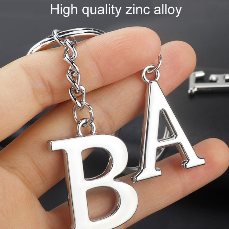 Double-Sided Three-Dimensional Plating Alphabet Keychain, Style: G - Key Rings by buy2fix | Online Shopping UK | buy2fix