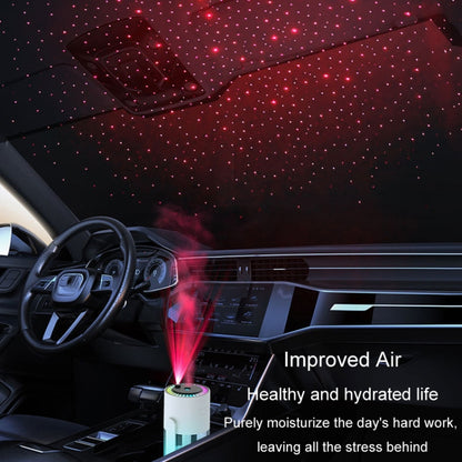 280ml Star Projection Light Humidifier USB Car Diffuser Humidifier Household Hydrating Atomizer, Color: Rotating White - Air Purifiers & Accessories by buy2fix | Online Shopping UK | buy2fix