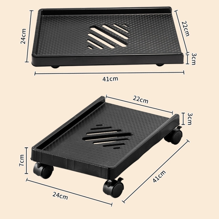 Computer Host Bracket Desktop Chassis Mobile Tray Base Heightening Rack with Pulley, Spec: Straight Wheel - Host Bracket by buy2fix | Online Shopping UK | buy2fix