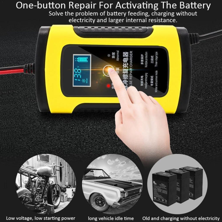 Anhtczyx 12V 6A  4Ah-100Ah Motorcycle Car Pulse Repair Charger With LCD Display(AU Plug) - Battery Charger by Anhtczyx | Online Shopping UK | buy2fix