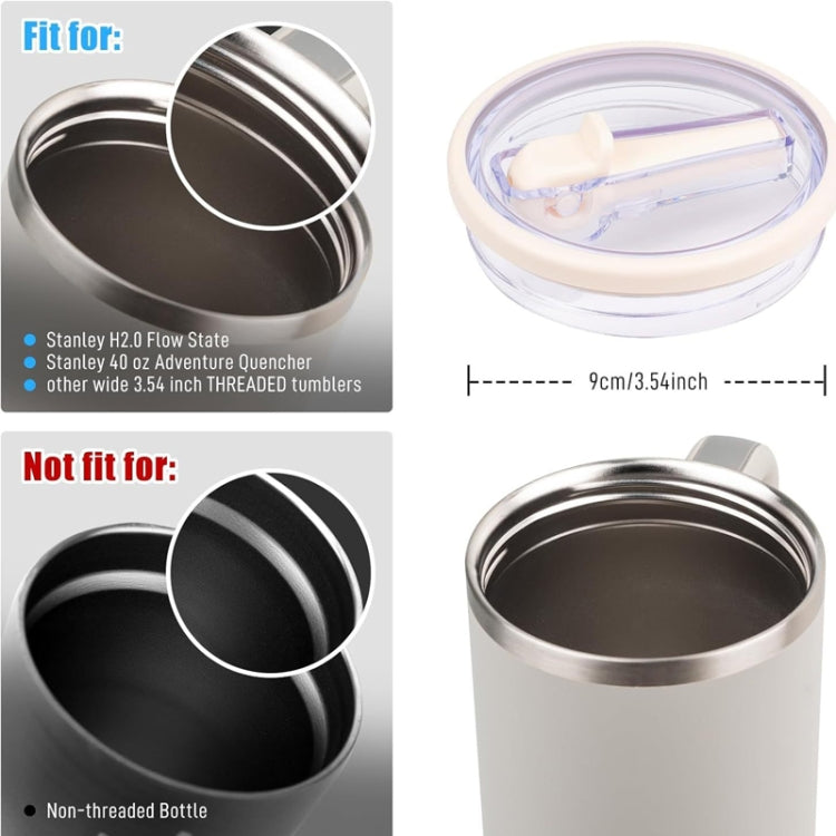 For Stanley 40oz Adventure Quencher Transparent Straw Lid Replacement Parts, Spec: 4pcs /Set Rose Red - Vacuum Thermoses & Cups by buy2fix | Online Shopping UK | buy2fix