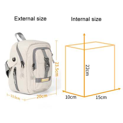 Cwatcun D155 Shoulder Casual Microslr Camera Storage Bag Lightweight Digital Photography Bag(Beige) - Strap Satchel by Cwatcun | Online Shopping UK | buy2fix