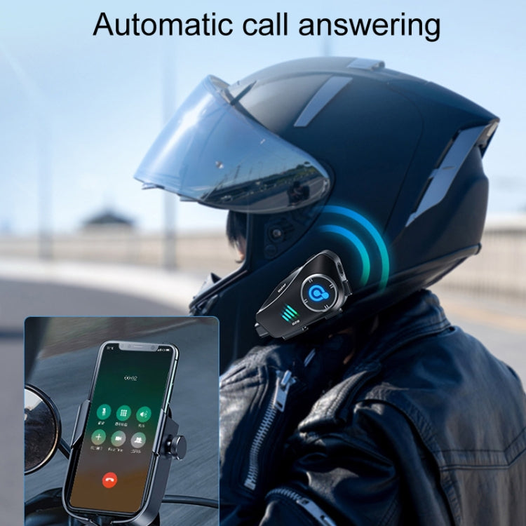 KUQIBAO Q28 Motorcycle Riding Helmet Bluetooth Headset Recorder(Soft Microphone) - Motorcycle Walkie Talkie by KUQIBAO | Online Shopping UK | buy2fix