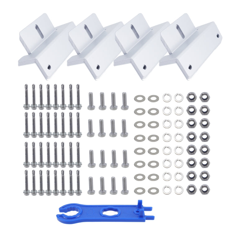 113pcs /Set RV Yacht Solar Panel Z-Shaped Aluminum Alloy Bracket(White) - Bumper by buy2fix | Online Shopping UK | buy2fix