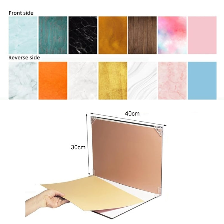 30x40cm 2+7 Thick Background Boards Photography Props Background Set, Style: Three - Wood Floor by buy2fix | Online Shopping UK | buy2fix