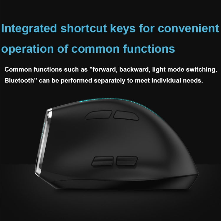 ZELOTES F36 9-Keys Vertical Grip Ergonomic Programming Dual Bluetooth + 2.4G Wireless Mouse(White) - Wireless Mice by ZELOTES | Online Shopping UK | buy2fix