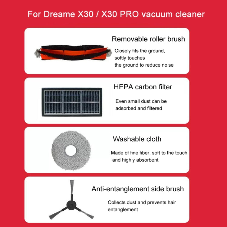 Cutting Roller Brush For Dreame X30 / X30 Pro Robot Vacuum Cleaner Replacement Parts - For Xiaomi Accessories by buy2fix | Online Shopping UK | buy2fix