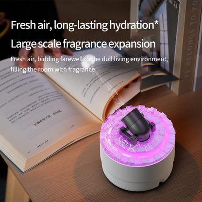 Turret Shape Aromatherapy Humidifier With 3-speed Timer 7-color Atmosphere Light EU Plug Black - Air Purifiers & Accessories by buy2fix | Online Shopping UK | buy2fix