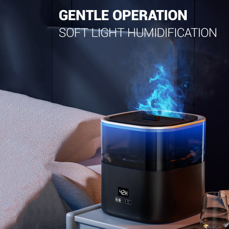 JSQ-58 1.1L large Capacity Digital Display Flame Atomization Humidifier, Color: Rose Gold(US Plug) - Air Purifiers & Accessories by buy2fix | Online Shopping UK | buy2fix