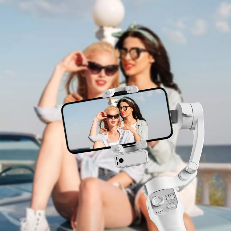 Three-Axis Anti-Shake Smart Gimbal Handheld Stabiliser With Face Follow Shot(White) - Handheld Gimbals by buy2fix | Online Shopping UK | buy2fix