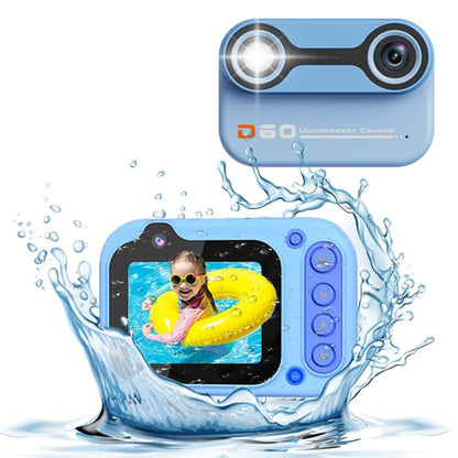 D60 3m Waterproof 2K HD 10X 2.4-inch Outdoor Photo Video Recording Children Mini Camera(Yellow) - Children Cameras by buy2fix | Online Shopping UK | buy2fix