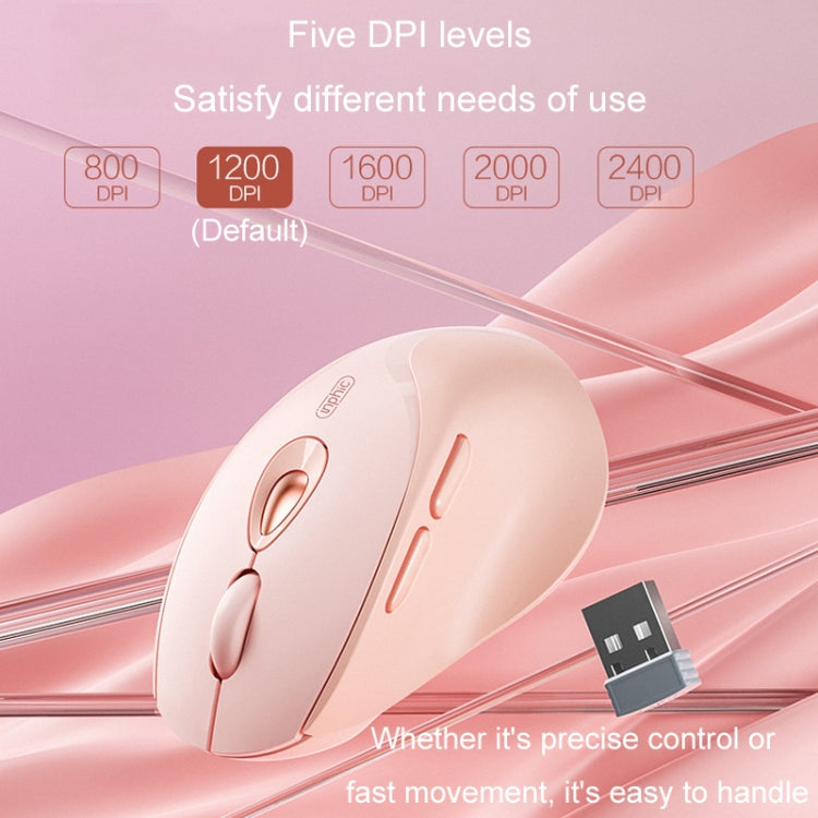 Inphic DR801 2.4G+Bluetooth 5.0/4.0 Wireless Mouse USB Tri-Mode Mute Rechargeable Girls Office Home Gaming Mouse(Pink) - Wireless Mice by Inphic | Online Shopping UK | buy2fix