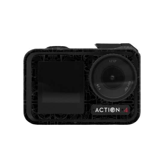 For DJI Action 4 Motion Camera Stickers All Inclusive Photo Frame Color Changing Stickers Accessories, Style: AC4-09 Circuit Black - Protective Film & Stickers by buy2fix | Online Shopping UK | buy2fix