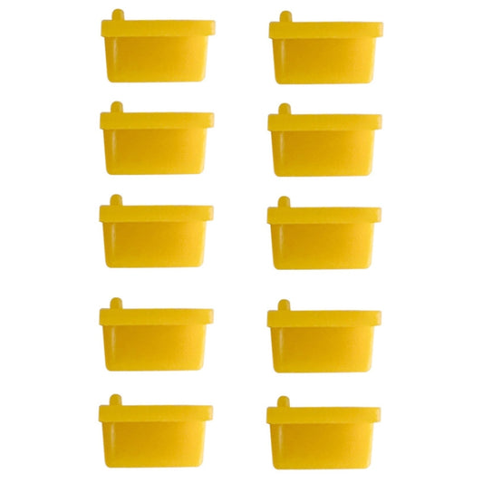 10pcs /Set USB 2.0 Female Port Dust Plug Charging Port Silicone Cover, Color: Yellow - Anti-Dust Plugs by buy2fix | Online Shopping UK | buy2fix