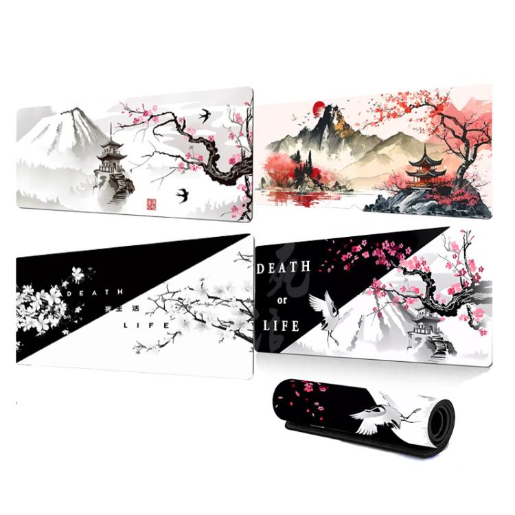 300x700x2mm Ink Painting Cherry Blossom Rubber Non-Slip Mouse Pad Desk Mat(Pattern 3) - Mouse Pads by buy2fix | Online Shopping UK | buy2fix