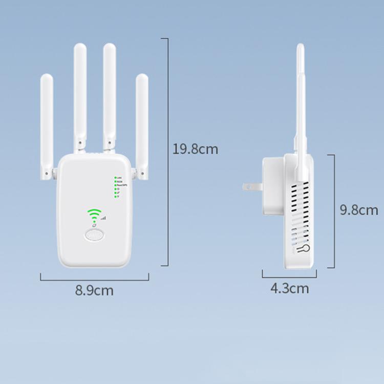 Urant U11 300Mbps 2.4G Wireless Repeater WiFi Signal Amplifier Support WPS Quick Setting UK Plug Black - Broadband Amplifiers by Urant | Online Shopping UK | buy2fix