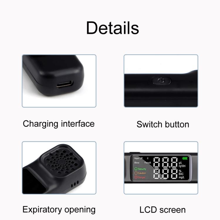 High-Precision Air-Blowing Alcohol Concentration Detector(AM03) - Breath Alcohol Tester by buy2fix | Online Shopping UK | buy2fix