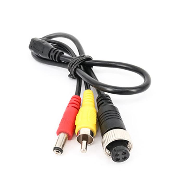 4 Pin Aviation Female To RCA Male DC Male Car Camera Adapter Connector Wire 50cm - DIY Cables by buy2fix | Online Shopping UK | buy2fix