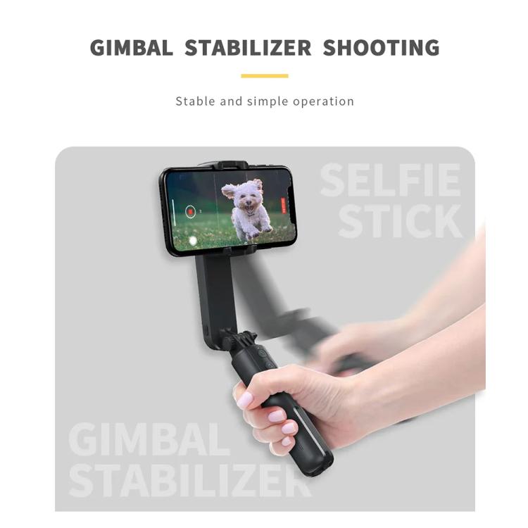 L09 Mini Handheld Folding Anti-shake Stabilizer Bluetooth Beauty Fill Light Selfie Stick(Black) - Selfie Sticks by buy2fix | Online Shopping UK | buy2fix