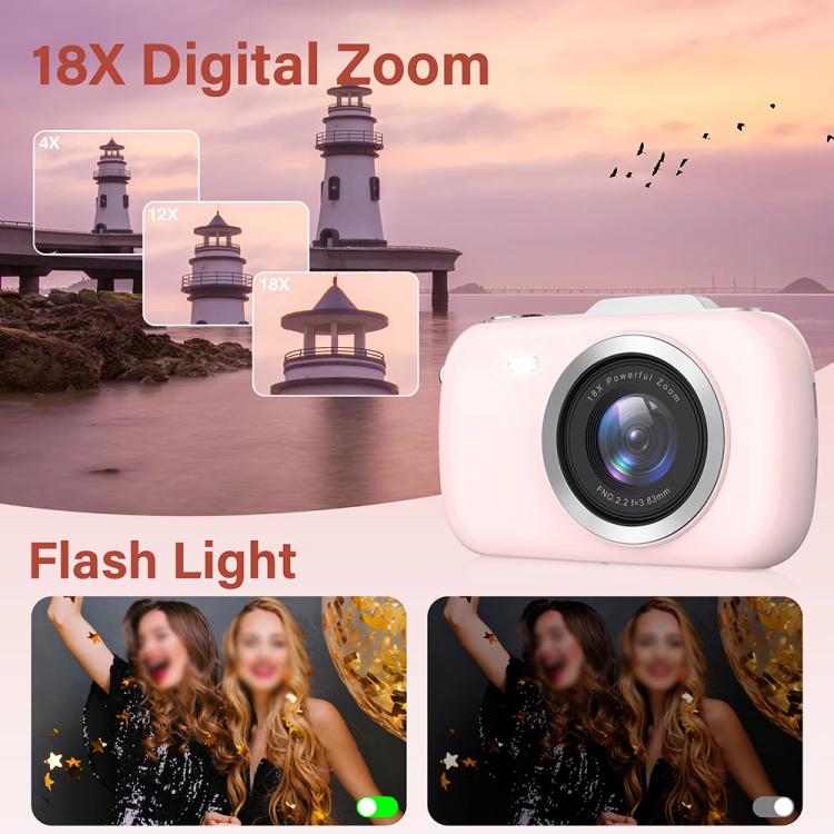 G7-A 2.8-inch 18X Digital Zoom 4K HD Beauty Digital Camera(Pink + OTG) - Children Cameras by buy2fix | Online Shopping UK | buy2fix