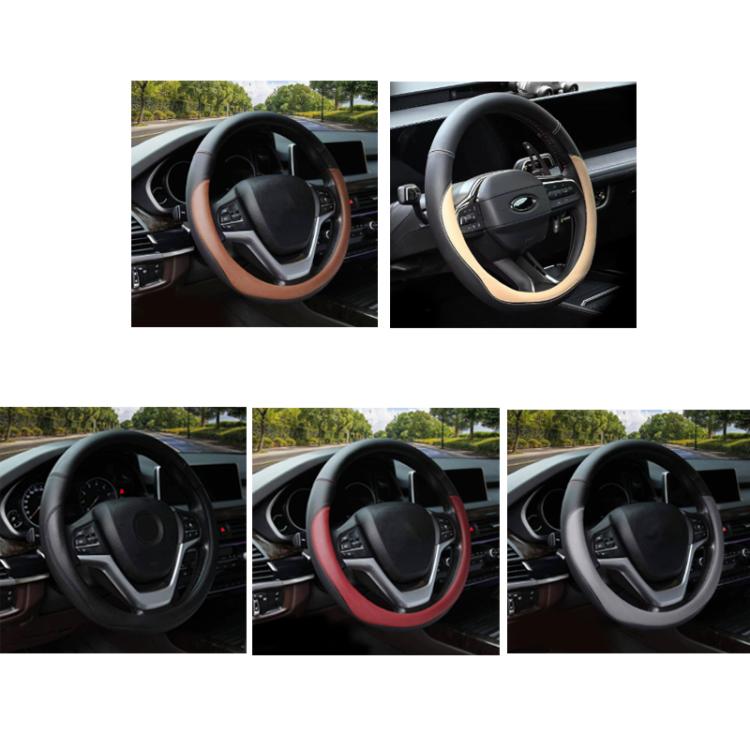 38cm Cars Universal Microfiber Steering Wheel Cover(Black) - Steering Wheel Accessories by buy2fix | Online Shopping UK | buy2fix