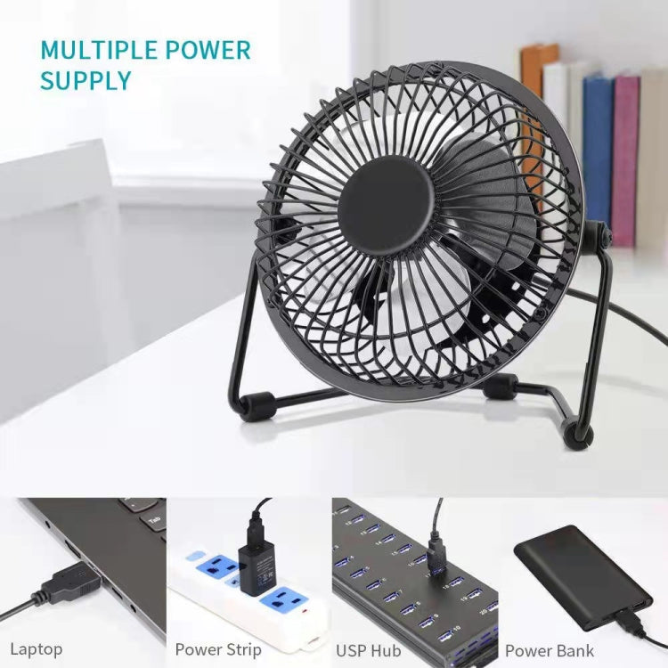 Desktop Mini USB Electric Fan (Dark Blue) - Electric Fans by buy2fix | Online Shopping UK | buy2fix