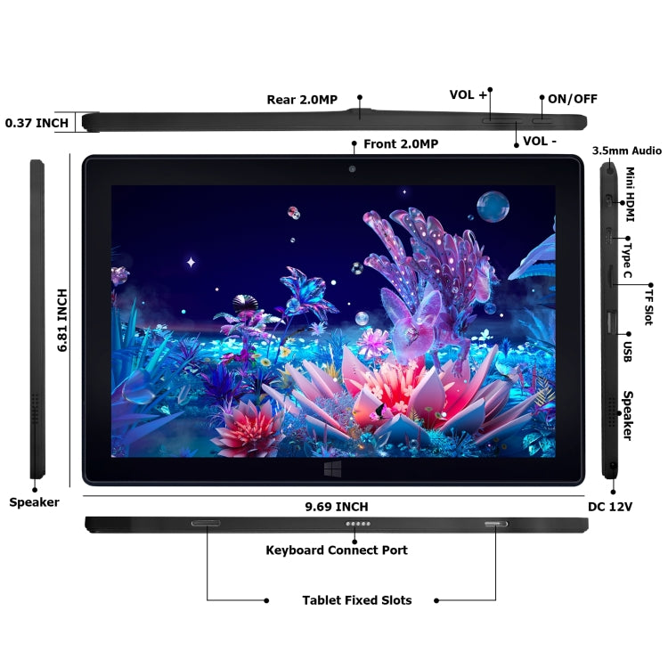 LZ1003 Tablet PC, 10.1 inch, 8GB+128GB, Windows 11, Intel Gemini Lake N4000 Dual Core, with Keyboard - Other by buy2fix | Online Shopping UK | buy2fix