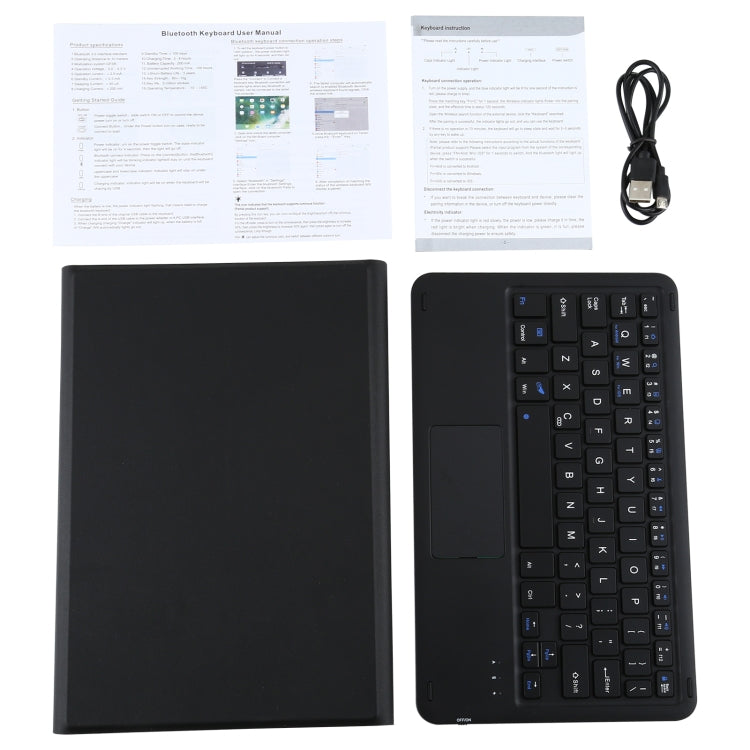 A500-A Detachable Bluetooth Keyboard Ultrathin Horizontal Flip Leather Tablet Case with Touchpad & Holder for Samsung Galaxy Tab A7 10.4 (2020) T500 / T505(Black) - Samsung Keyboard by buy2fix | Online Shopping UK | buy2fix